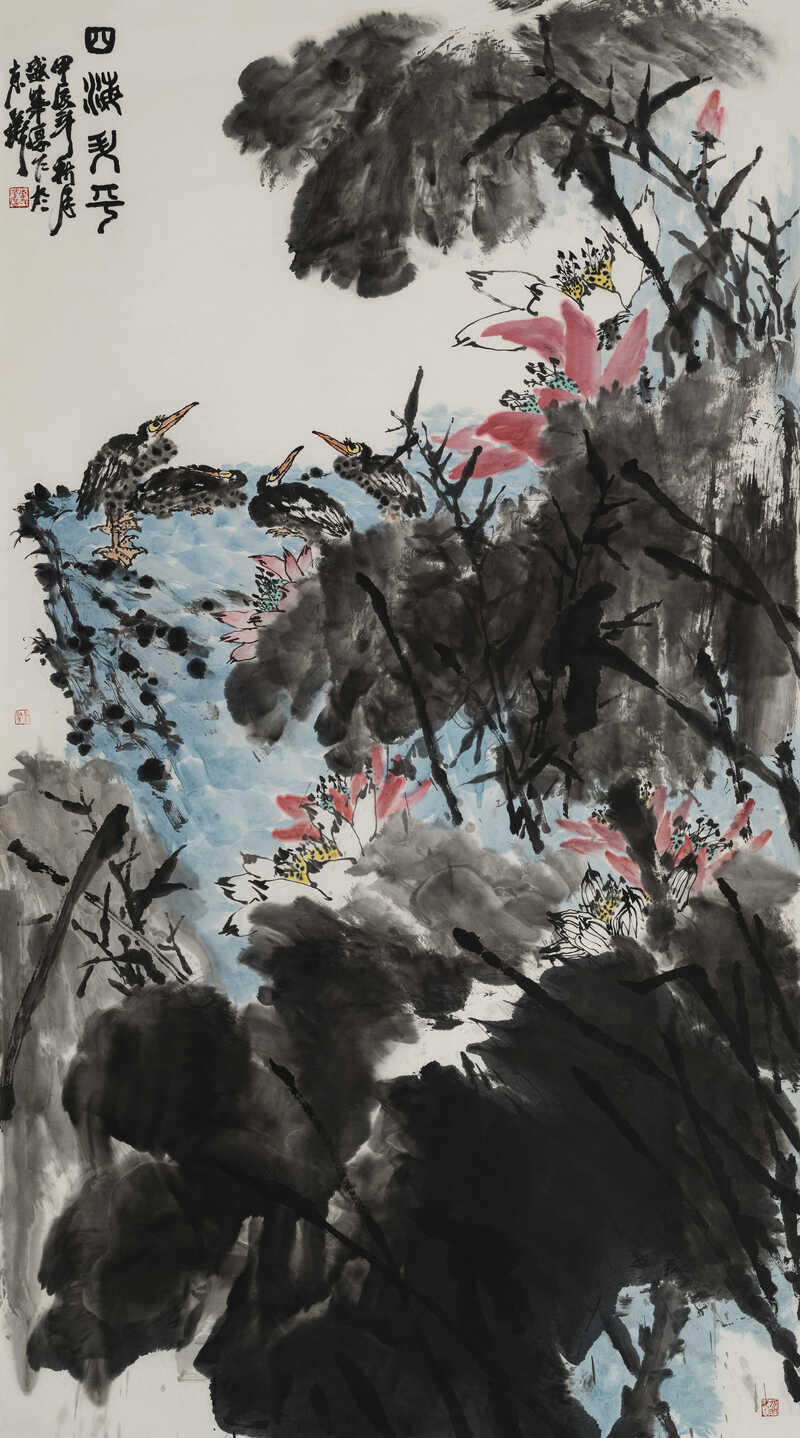 《四海升平》 纸本设色 220×125cm 2024年.jpg