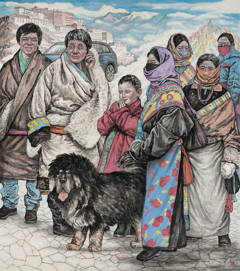 《新时代•新家园》 纸本设色 220×193cm 2022-2023年.jpg