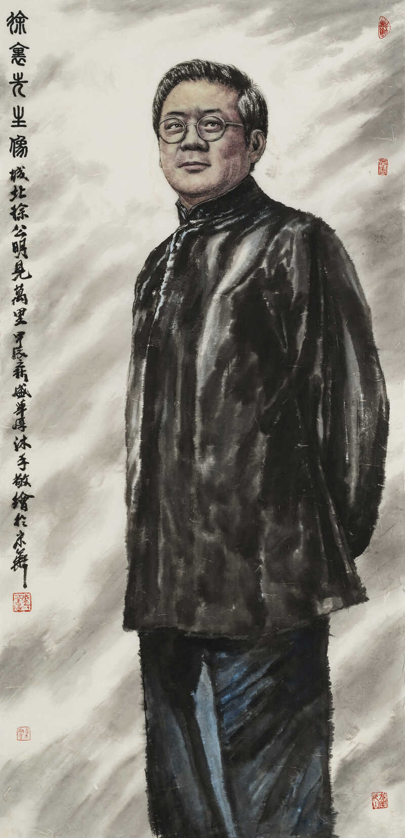 《徐里先生像》 纸本设色 138×69cm 2024年.jpg