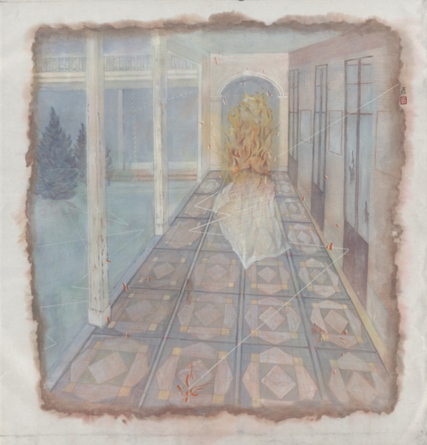 1792553172303989.jpeg 燃烧之地(三) 90x90cm 纸本岩彩 2015年中.jpeg